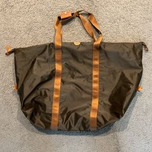 Bric’s Vintage Extra-Large Brown Duffle Travel Overnight Bag Carry-On Luggage